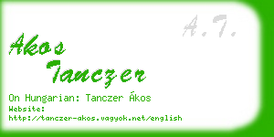 akos tanczer business card