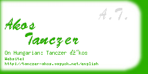 akos tanczer business card